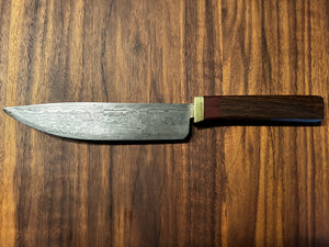 7 inch "Snowmageddon" tire-chain Damascus Knife